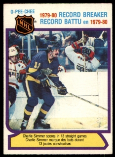 Hokejová karta Charlie Simmer O-Pee-Chee 1980-81 Record Breaker č. 4