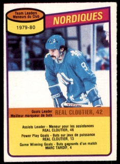 Hokejová karta Real Cloutier O-Pee-Chee 1980-81 Team Leader č. 238