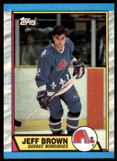 Hokejová karta Jeff Brown Topps 1989-90 řadová č. 28