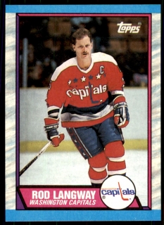 Hokejová karta Rod Langway Topps 1989-90 řadová č. 55