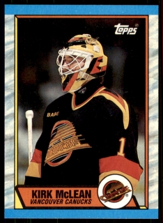 Hokejová karta Kirk McLean Topps 1989-90 řadová č. 61