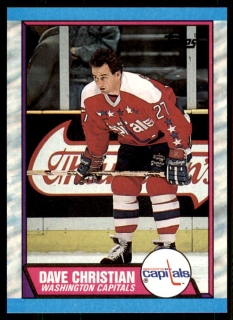 Hokejová karta Dave Christian Topps 1989-90 řadová č. 159