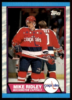 Hokejová karta Mike Ridley Topps 1989-90 řadová č. 165