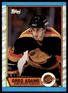 Hokejová karta Greg Adams Topps 1989-90 řadová č. 178