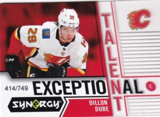 Hokejová karta Dillon Dubé UD Synergy  2018-19 Exceptional Talent 414/749 