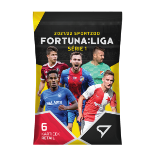Balíček fotbalových karet Fortuna:Liga 2021-22 Série 1 Retail