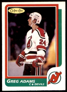 Hokejová karta Greg Adams O-Pee-Chee 1986-87 řadová č. 10
