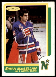 Hokejová karta Brian MacLellan O-Pee-Chee 1986-87 řadová č. 33