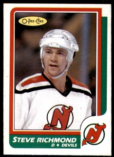 Hokejová karta Steve Richmond O-Pee-Chee 1986-87 řadová č. 208