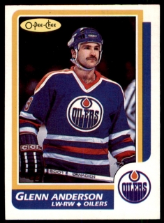 Hokejová karta Glenn Anderson O-Pee-Chee 1986-87 řadová č. 80