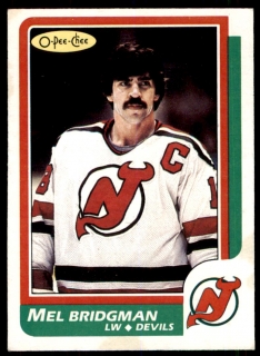Hokejová karta Mel Bridgman O-Pee-Chee 1986-87 řadová č. 136