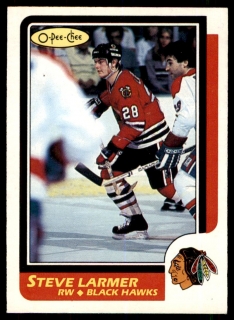 Hokejová karta Steve Larmer O-Pee-Chee 1986-87 řadová č. 139