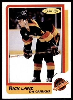 Hokejová karta Rick Lanz O-Pee-Chee 1986-87 řadová č. 179