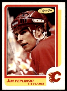 Hokejová karta Jim Peplinski O-Pee-Chee 1986-87 řadová č. 182