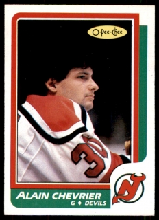 Hokejová karta Alain Chevrier O-Pee-Chee 1986-87 rookie č. 225