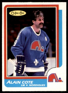 Hokejová karta Alain Cote O-Pee-Chee 1986-87 řadová č. 233