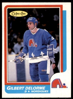 Hokejová karta Gilbert Delorme O-Pee-Chee 1986-87 řadová č. 234