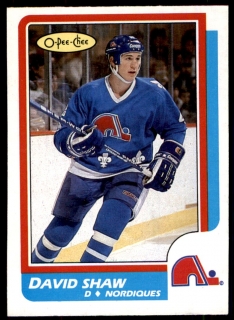 Hokejová karta David Shaw O-Pee-Chee 1986-87 řadová č. 236