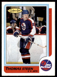 Hokejová karta Thomas Steen O-Pee-Chee 1986-87 řadová č. 257