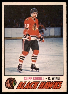 Hokejová karta Cliff Koroll O-Pee-Chee 1977-78 řadová č. 146