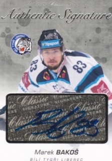 Hokejová karta Marek Bakoš OFS 17/18 S.II. Authentic Signature Platinum