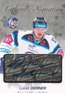 Hokejová karta Lukáš Derner OFS 17/18 S.II. Authentic Signature Platinum