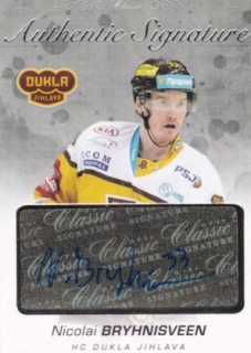 Hokejová karta Nicolai Bryhnisveen OFS 17/18 S.II. Authentic Signature Platinum