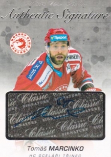 Hokejová karta Tomáš Marcinko OFS 17/18 S.II. Authentic Signature Platinum