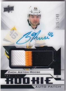 Hokejová karta Zach Aston-Reese UD Premier 2018-19 Rookie Auto Patch /249