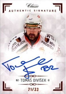Hokejová karta Tomáš Divíšek OFS Chance Liga 2018-19 Authentic Signature