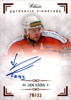 Hokejová karta Jan Káňa OFS Chance Liga 2018-19 Authentic Signature