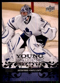 Hokejová karta Justin Pogge UD S2 2008-09 Young Guns č. 494