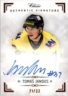 Hokejová karta Tomáš Jandus OFS Chance Liga 2018-19 Authentic Signature