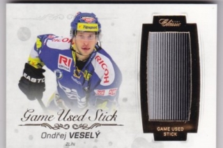 Hokejová karta Ondřej Veselý OFS 17/18 S.II. Game Used Stick
