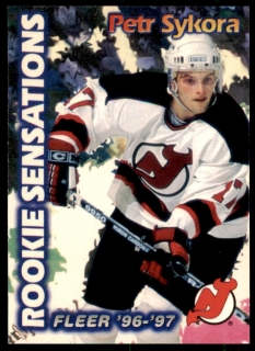 Hokejová karta Petr Sýkora Fleer 1996-97 Rookie Sensations č. 9 of 10