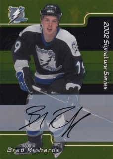 Hokejová karta Brad Richards ITG Signature Series 2002 Autograph č. 139