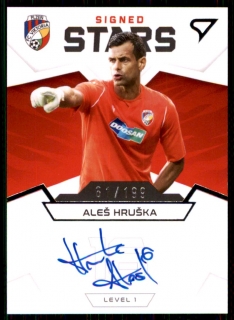 Fotbalová karta Aleš Hruška Fortuna Liga 21-22 S1 Signed Stars /199