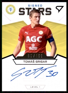 Fotbalová karta Tomáš Grigar Fortuna Liga 21-22 S1 Signed Stars /199