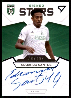 Fotbalová karta Eduardo Santos Fortuna Liga 21-22 S1 Signed Stars /199
