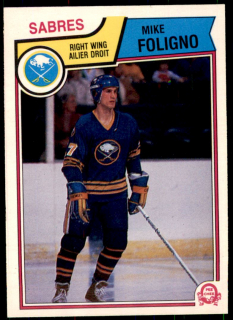 Hokejová karta Mike Foligno O-Pee-Chee 1983-84 řadová č. 63
