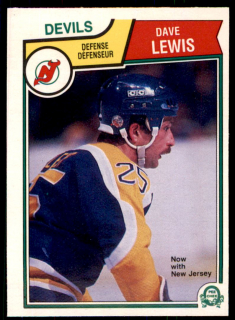 Hokejová karta Dave Lewis O-Pee-Chee 1983-84 řadová č. 158