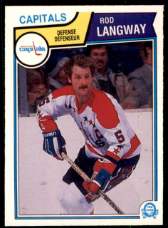 Hokejová karta Rod Langway O-Pee-Chee 1983-84 řadová č. 374