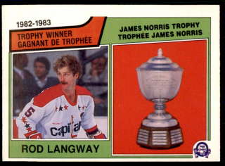 Hokejová karta Rod Langway O-Pee-Chee 1983-84 Trophy Winner č. 207