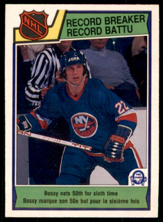Hokejová karta Mike Bossy O-Pee-Chee 1983-84 Record Breaker č. 210