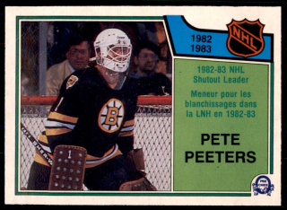 Hokejová karta Pete Peeters O-Pee-Chee 1983-84 Shutout Leader č. 222
