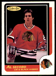 Hokejová karta Al Secord O-Pee-Chee 1986-87 řadová č. 100