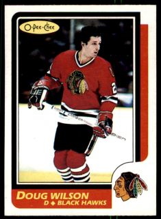Hokejová karta Doug Wilson O-Pee-Chee 1986-87 řadová č. 106
