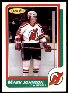 Hokejová karta Mark Johnson O-Pee-Chee 1986-87 řadová č. 112
