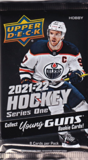 Balíček hokejových karet UD Series 1 2021-22 Hobby