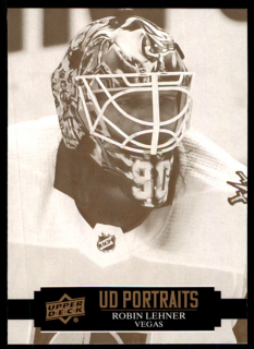 Hokejová karta Robin Lehner UD S1 2021-22 UD Portraits č. P-13